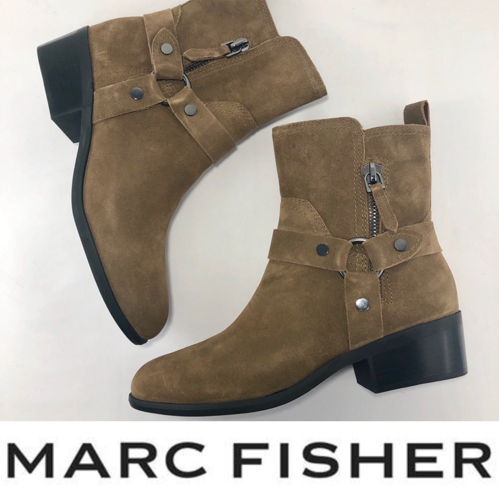Marc Fisher Women's Tan Suede Ankle Boots Size 10